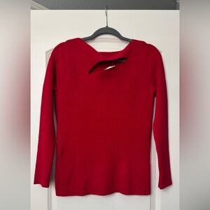 Gibson Latimer Vibrant Red Knit Top
